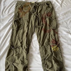 DA-Nang Boho embroidered cargo pants
